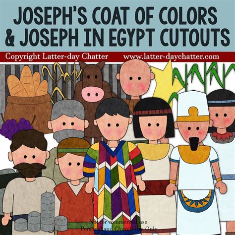 Josephs Coat Of Colors And Joseph In Egypt Cut Outs Etsy