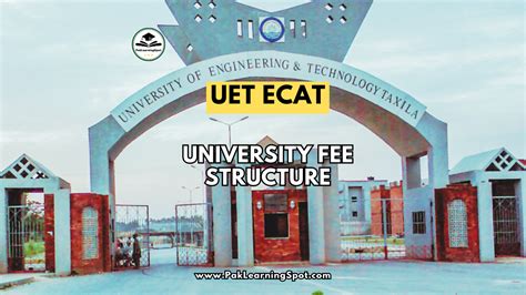 UET Taxila University Fee Structure 2024 Semester Annual