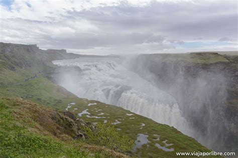 La Espectacular Cascada De Gullfoss En Islandia