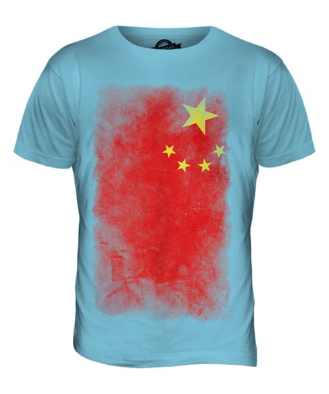 China Faded Flag Mens T Shirt Tee Top ZhngguÓ Peoples Republic Chinese