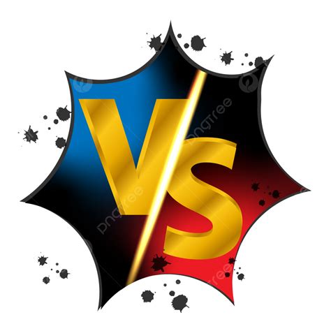 Rot Blau Vs Gold Schrift Wei Transparent Vs Gegen D Gegen Ber Png