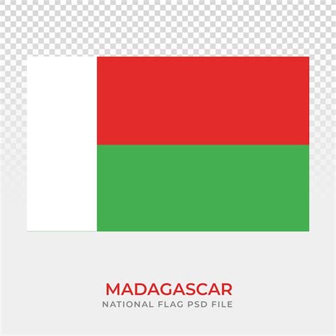 Premium Psd A National Flag Of Madagascar