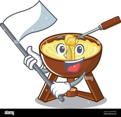 Avec Du Fromage Fondue Du Pavillon Dans Une Plaque De Dessin Animé Image Vectorielle Stock Alamy