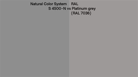 Natural Color System S N Vs Ral Platinum Grey Ral Side By