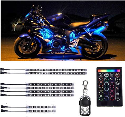 Amazon Motorcycle Led Light Kit Strips Pcs Multi Color Accent