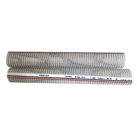 High Temperature Resistant Transparent Flexible Pvc Steel Wire Spiral