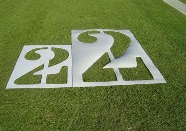 Football Field Yard yardage number stencil kit painting yard numbers.