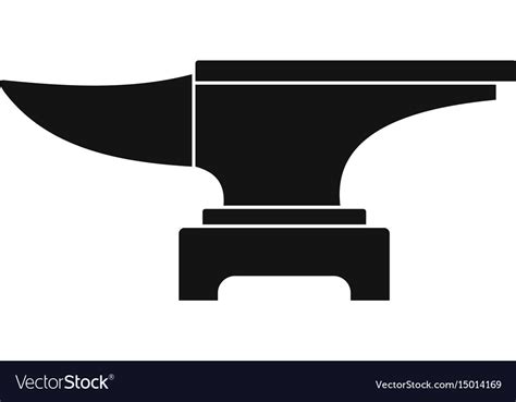 Heavy Black Metal Anvil Icon Simple Royalty Free Vector