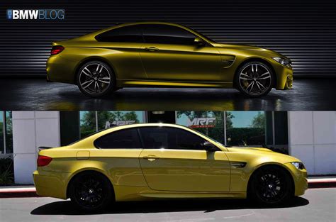 Bild Vergleich Bmw M4 Concept Trifft Bmw M3 E92 In Phoenix Gelb