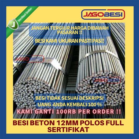 Jual Besi Beton Besi Behel Polos Mm Sni Full Sertifikat Shopee