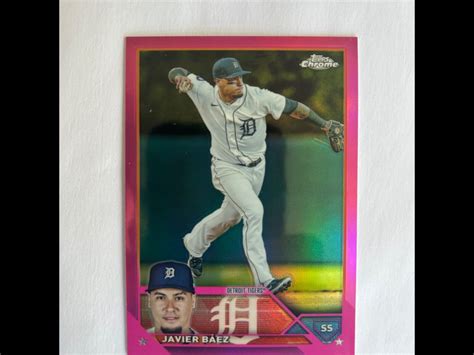 Topps Chrome Javier Baez Pink Refractor Baseball Card Ebay