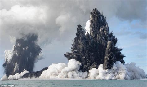 Pictured: The spectacular eruption of an underwater volcano in the ...