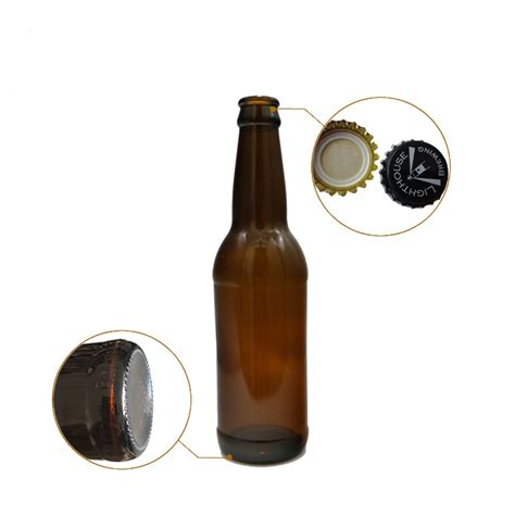 Ml Amber Beer Glass Bottle With Crown Cap High Quality Amber Beer