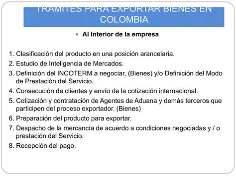 Como Exportar En Colombia Ppt Descarga Gratuita