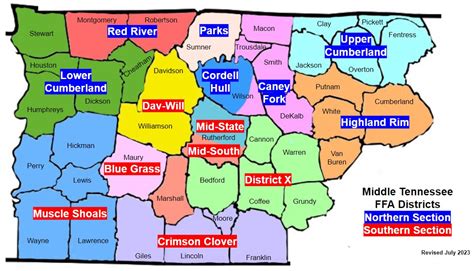 Counties In Middle Tn Map - Ettie Janetta