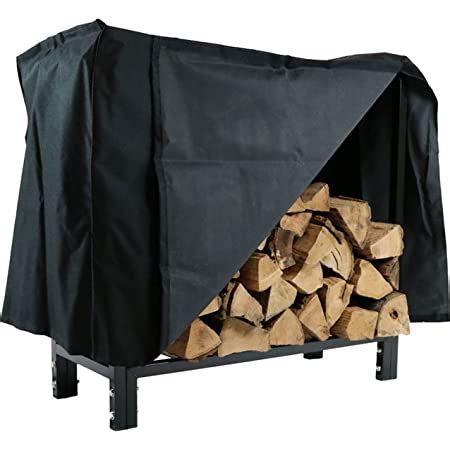 Amazon Sunnydaze Outdoor Firewood Log Rack And Cover Combo Set