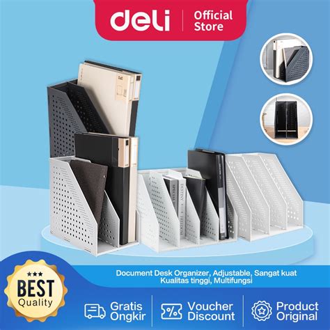 Jual Deli Magazine Holder Document Desk Organizer Rak Tempat