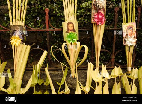 'palaspas' palm fronds in Binondo, Manila Stock Photo - Alamy