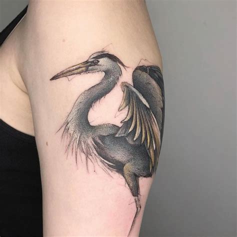 Aggregate more than 70 great blue heron tattoo super hot - in.cdgdbentre