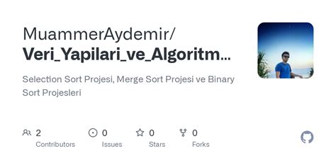 Github Muammeraydemir Veri Yapilari Ve Algoritmalar Projeleri