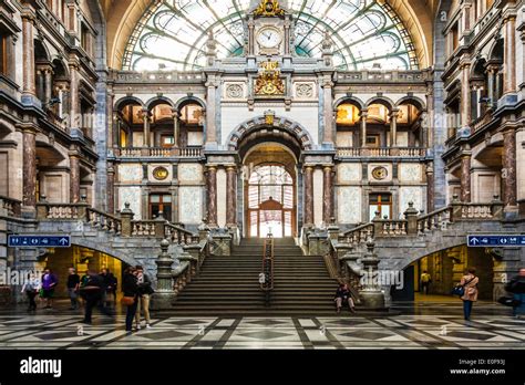 The Grand Waiting And Entrance Hall Of The Antwerpen Centraal Railway