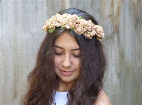 Blush Pink Rose Crown Bridal Flower Crown Wedding Hair Etsy Bridal