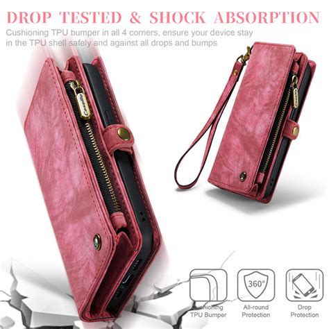 Caseme Iphone 11 Pro Max Wallet Magnetic Detachable 2 In 1 Case Red