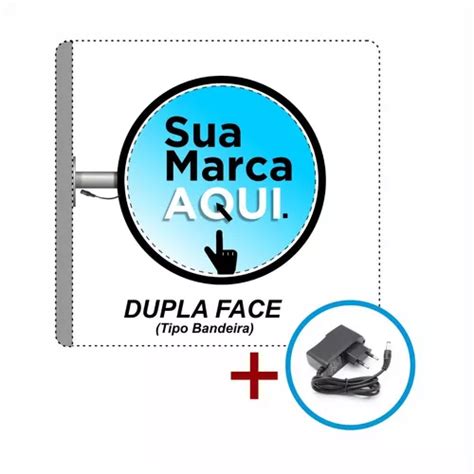 Luminoso Dupla Face Led Cm Personalizado Uso Fachada Parcelamento