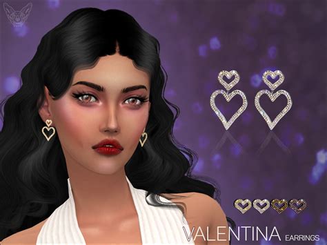 Heart Earrings The Sims 4 P1 Sims4 Clove Share Asia Tổng Hợp Custom