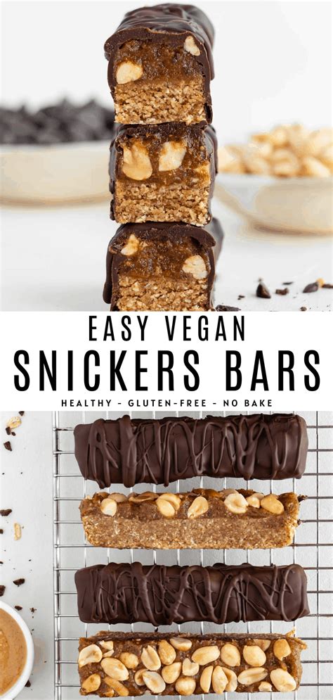 Vegan Snickers Bars | Recipe | Healthy chocolate bars, Bars recipes healthy, Snickers bar