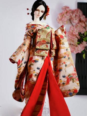 BJD Clothes Boy Girl Kimono Fenghuang For 75cm 70cm SD MSD YOSD Size