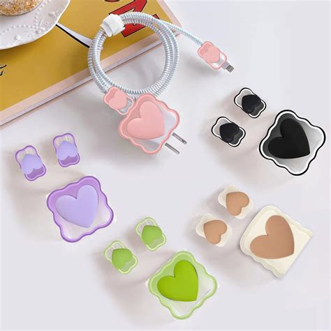 Cute Waves Diy Protector De Cable Para Cargador De Iphone Dise O De