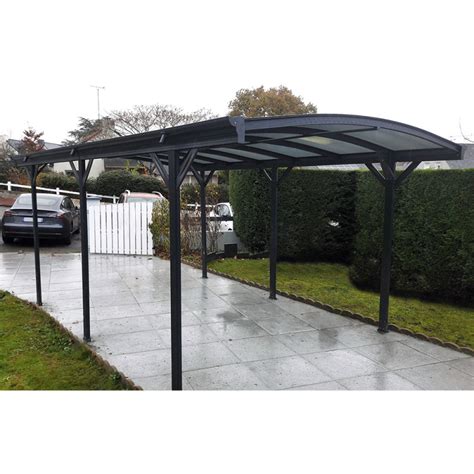 Carport Aus Aluminium Anthrazit X M Polycarbonat Mm X Metal