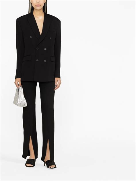 WARDROBE NYC Double Breasted Wool Blazer Black FARFETCH