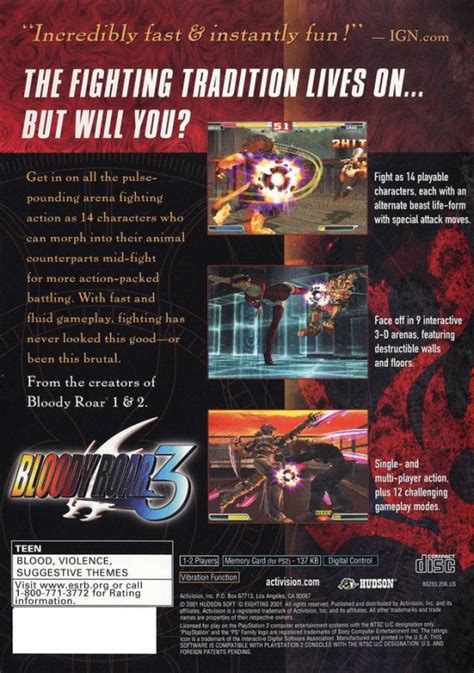 Bloody Roar 3 For Playstation 2 Sales Wiki Release Dates Review