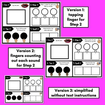 Say It Tap It Map It Spell It Cvc Orthographic Mapping Mats Tpt