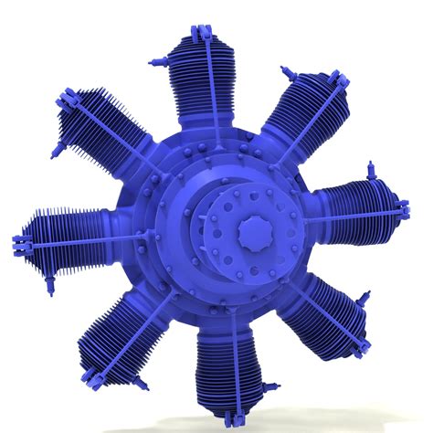 Rotary Engine Gnome Monosoupape D Print Ready D Model D Printable