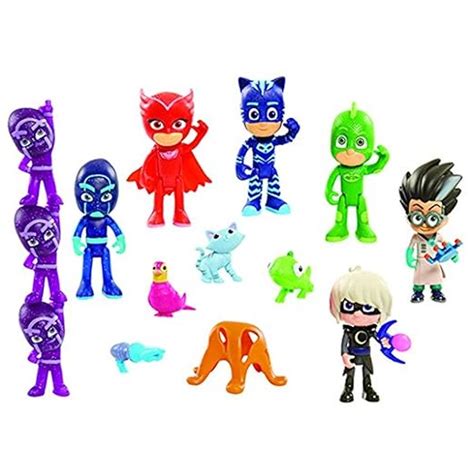 Pyjamasques Coffret Deluxe De Mini Figurines 16 Pièces Amazonfr