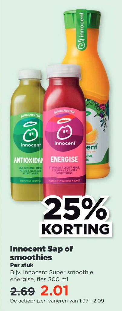 Innocent Sap Of Smoothies Aanbieding Bij PLUS