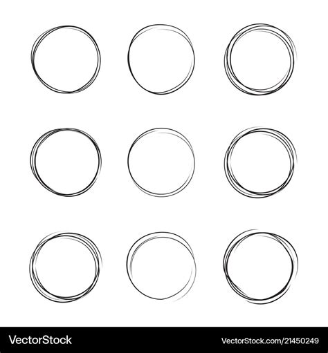 Hand drawn circle Royalty Free Vector Image - VectorStock