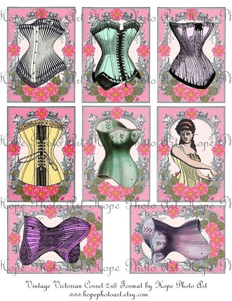 Printable Victorian Corset Tags Ephemera Shabby Chic Etsy Australia