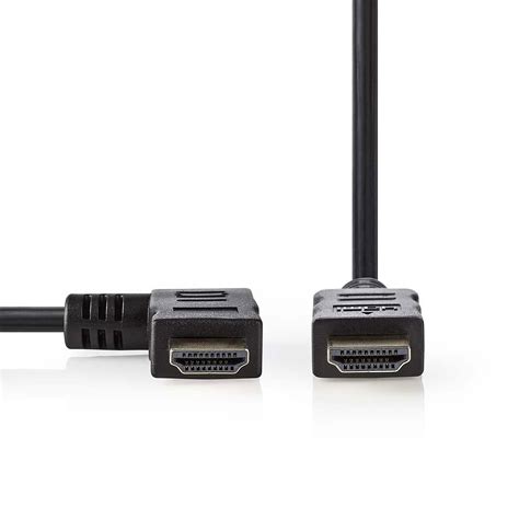 Nedis C Ble Hdmi Coud Gauche Haute Vitesse Avec Ethernet Noir