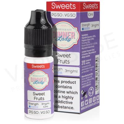 Sweet Fruits E Liquid By Dinner Lady Sweets 50 50 Dinner Lady Sweets