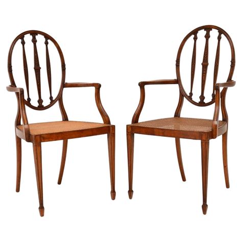 Pair Of Stunning Round Barrel Shape Bamboo Rattan Cane Seat Chairs For