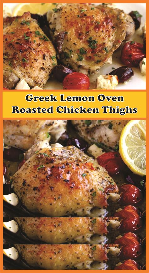 Greek Lemon Oven Roasted Chicken Thighs Recipe Spesial Food