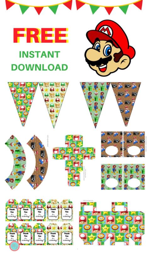 Cut Out Super Mario Party Printables