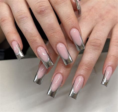 French Tip Nail Ideas Long Acrylic Nails Pink Acrylic Nails