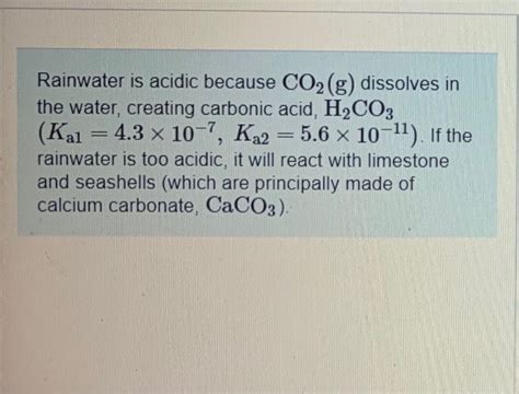 Solved Calculate The Concentrations Of Carbonic Acid