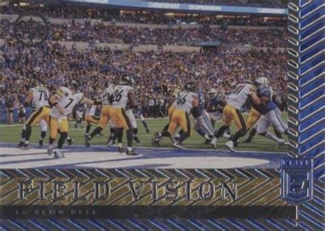 2018 Donruss Elite Field Vision Blue FV 6 Le Veon Bell 10 For Sale