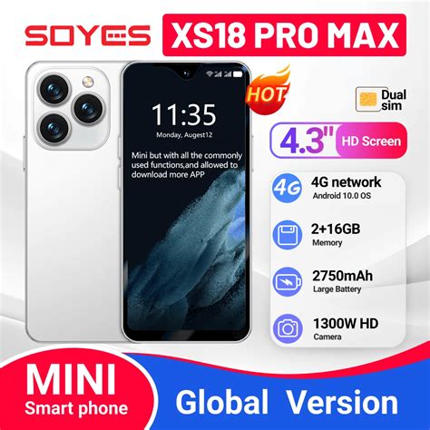 Soyes World Premiere SOYES XS18 Pro Max Mini Smartphone 4 3 Global 4G